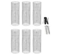 JoyousMall Iron Tree Trunk Protector with Ground Stakes, Expandable Plant Guard Cage for Deer Rabbit Protection, Breathable Sapling Shield for Garden Lawn, Black (1 Pack)