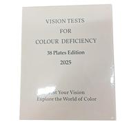 JoyousMall Ishihara Color Blindness Test Book - 38-Plate Professional Optometry Assessment for Red-Green & Blue-Yellow Color Vision Deficiency, A4-Sized Paper Album
