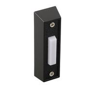 JoyousMall Lighted Wired Doorbell Button with LED Indicator, Wall Mount Door Chime Push Button for Home Entryway, DC 12-24V, Black