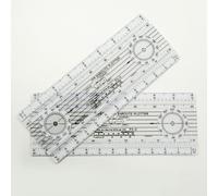 JoyousMall Marine Parallel Ruler for Nautical Navigation - Ergonomic ABS Surveying Tool, 25 cm x 10 cm, Blue & Transparent