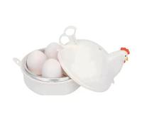 JoyousMall Microwave Egg Cooker Steamer for Soft Hard Boiled Eggs, BPA-Free Plastic Boiler with Water Tank for Dumplings Mantou Breakfast, Quick Kitchen Gadget, White