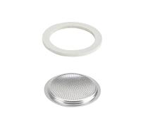 JoyousMall Moka Rubber Seal, Replacement Gaskets Seal For Coffee Espresso Moka Stove Pots Silicone Rubber With Sieve(2 cup+sieve)