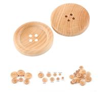 JoyousMall Multi Sizes Natural Wooden Buttons 20PCS Pack for Sewing and Crafting Needs (12.5mm)