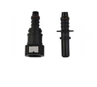 JoyousMall Nylon Fuel Line Quick Release Connector Set, 9.89mm ID8 Straight Push-Pull Coupler for Petrol Diesel Gas Hose, Black