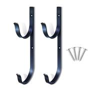 JoyousMall Pool Equipment Storage Hooks, 2-Pack Heavy Duty Aluminium Wall Mount Hanger for Swimming Pool Pole Organiser, Blue Metal Holder