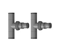 JoyousMall Pool Filter Hose Connector 38mm 32mm, 3 Way T Adapter for Intex for coleman Pool Pump, PP Plastic with Stainless Steel Clamps