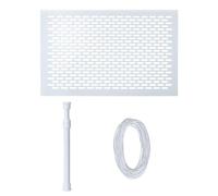 JoyousMall Pool Skimmer for leaf Guard Mesh, Heavy Duty Pool Drain Screen with Adjustable Rod, Debris Protector Net for Poolside Drainage, White, 3-Pack