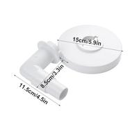 JoyousMall Pool Skimmer Vacuum Plate 15cm with 90° Elbow, Plastic Adapter for Hayward & for swimline for hydro Tools, Fits 1.25"/1.5" Hoses