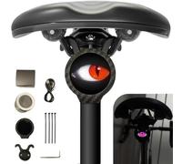 JoyousMall Programmable LED Bike Tail Light, for smart Safety Lamp with Custom Patterns for Bicycles Motorcycles Cars, Compact ABS Rear Light Black