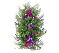 JoyousMall Purple Tulip Wreath Spring Artificial Flower Garland 60cm Front Door Wall Decor for Home Farmhouse Cottage Easter Party