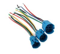 JoyousMall Push Button Switch Extender Socket with Wire Terminal, Silver-Plated Pins, 15cm Cable, Compatible with 5-Pin Buttons, 16mm 19mm 22mm Mounting Hole, Blue