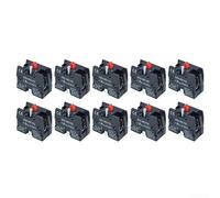 JoyousMall Pushbutton Switch Auxiliary Contacts 10PCS, Copper Contact NO Normally Closed for Push Button Switch Control Panel Block(ZB2-BE102)