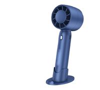 JoyousMall Rechargeable USB Handheld Fan with Stable Holder Base for Desk or Table, Portable and Lightweight, Quiet Operation for Office and Dormitory (Blue)