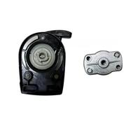 JoyousMall Recoil Starter Assembly for Honda GX35 Grass Cutter, Easy-Start Pull Plate and Kit, Plastic Replacement Part for Garden Machinery, Black, 2 Pieces