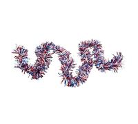 JoyousMall Red White Blue Tinsel Garland 2m, PET Coronation Decoration for Union Jack Party, Lightweight DIY Hanging for streamer for Royal Event