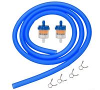 JoyousMall Replacement Motorcycle Filters and Fuel Pipe Compatible with For Most ATVs Dirt Bikes Go Karts Scooters with Tubing Clips (blue)
