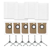 JoyousMall Replacement Side Brush, Filter & Dust Bag Kit for eufy Clean L50, L50 SES, L60 and L60 for hybrid Robotic Vacuum Cleaner - 6 Brushes, 4 Filters, 5 Bags