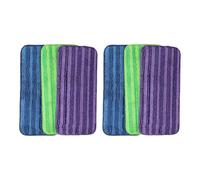 JoyousMall Reusable Microfiber Mop Pads for Swiffer WetJet, Washable Refills 11.8x5.5 Inch for Hardwood Tile Stone Floors, 3-Pack Purple Green Blue