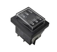 JoyousMall Rocker Pushbutton Switch 20A 125V/250V 4-Pin IP55 Waterproof for HY12-9-7 HY12-9-4 CB-52 Power Tools Refrigerator Black