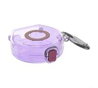 JoyousMall Secure Lock Case for Oura Ring 5 Charger for tpu Protective Cover Shockproof Dustproof Travel Storage Pouch Transparent Pink Grey Purple 6.8x6.7x2cm(Gray)