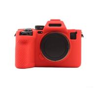 JoyousMall Silicone Camera Case for Sony A7R6A7RVIA7R5 | ABS Silicone, Precise Cutouts, Lightweight 23x19x3cm, Black Coffee Yellow Red