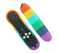 JoyousMall Silicone Remote Case for Stream Box PR3 Voice Remote, Lightweight Shockproof Cover with Anti-Slip Grip, Black(Rainbow)