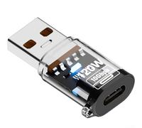 JoyousMall Simplify Your Connections with a Fast Transfering USB C to USB A Adapter Offering High Power Output (Transparent)
