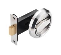 JoyousMall Single-Sided Invisible Door Lock Stainless Steel Cabinet Handle Pulls with Square Latch for Sliding Doors Wooden Furniture Bronze Finish 76mm