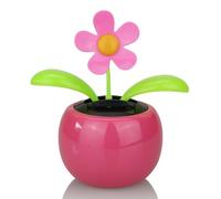 JoyousMall Solar Powered Bubble Head Dancing Swing Car Decor, 4pcs Flower Ladybug Daisy Bee, Four Sunflower Decorative Swing Pieces