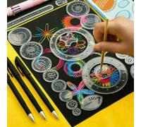 JoyousMall Spirograph Art Kit with Instruction Guide for Crafting Unique Spiral Designs