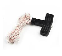 JoyousMall Starter Rope 2.5m 3mm, Nylon Pull Cord with Handle for Lawnmower Replacement Parts, 16-Plaited White/Red