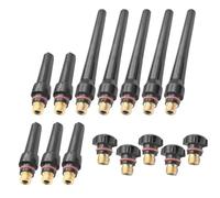 JoyousMall Tig Torch Back Cap Kit, WP-17 18 26 Rear Cover, Brass Welding Nozzle Set, 15 pcs Accessories for TIG Torches