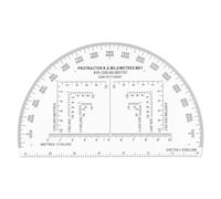 JoyousMall Transparent Protractor Coordinate Scale Ruler for Map Reading, 1:25000/1:63360 Navigation Tool with 0-360 Degree Semicircle, Grid Reference System G2AB
