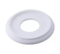 JoyousMall White PU Ceiling Medallion for Light Fixtures & Fans, 25cm Outer Diameter Decorative Cover Plate with 10cm Inner Hole, Moisture-Proof Round Canopy for Home Chandelier Installation