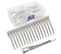 JOYOYO 40 Pcs Duck Bill Hair Clips Hair Sectioning Clips Hairdressing Clips Pin Curl Clips with Holes, 3.5 Inch Professional Sectioning Clips for Barbershop Women Girls