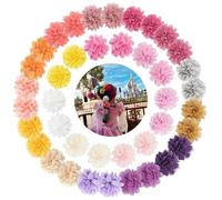 JOYOYO 40 Pcs Hair Clips for Toddler Girls, Chiffon Flower Bows 2 Inch | Lovely Colors Range