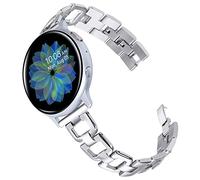 JOYOZY Stainless Steel Bands for Galaxy Watch 6/5/4 40mm 44mm/Active2 40mm 44mm/Galaxy Watch 6 Classic 43mm 47mm,Metal D-Chain Band for Watch4 Classic/Watch 5 pro