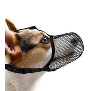 JOYPAWS Breathable Soft Muzzle for Small Dogs - Anti Barking & Biting, Reflective & Adjustable Basket Muzzle with Air Mesh for Toy Poodles Black S