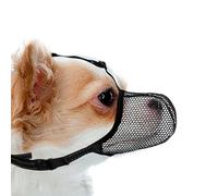 JOYPAWS Dog Muzzle, Breathable Soft for Extra Small Dogs to Anti Prevent Barking Biting Chewing, Reflective Adjustable Basket Muzzle for Dachshund Black XS