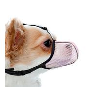 JOYPAWS Dog Muzzle, Breathable Soft for Extra Small Dogs to Anti Prevent Barking Biting Chewing, Reflective Adjustable Basket Muzzle with Air Mesh for Dachshund Pink XS