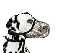 JOYPAWS Dog Muzzle, Breathable Soft Muzzle for Medium to Large Dogs to Anti & Prevent Barking Biting Chewing, Reflective & Adjustable Basket Muzzle with Air Mesh for Beagle Brown L