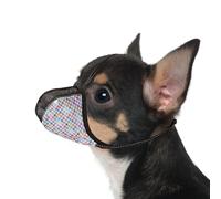 JOYPAWS Dog Muzzle for Extra Small Dogs Anti Prevent Biting Chewing Barking Soft Mesh Muzzles Reflective Ajustable Full Coverage Dog Mouth Guard Cover for Grooming Scavenging Colour XS