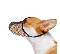 JOYPAWS Dog Muzzle for Small Dogs Anti Prevent Biting Chewing Barking Soft Air Mesh Muzzles Reflective Ajustable Dog Mouth Guard Cover for Grooming Scavenging Orange S