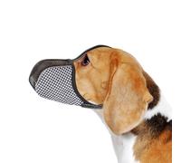 JOYPAWS Dog Muzzle Medium Sized Dogs Anti Bite Bark Soft Air Mesh Muzzles Reflective Ajustable Dog Mouth Guard Cover for Grooming Scavenging Black M