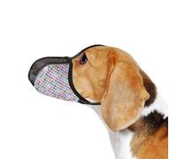 JOYPAWS Dog Muzzle Medium Sized Dogs Anti Bite Bark Soft Air Mesh Muzzles Reflective Ajustable Full Coverage Dog Mouth Guard Cover for Grooming Colour M