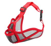 JOYPAWS Short Snout Dog Muzzle for French Bulldog, Pug, English Bulldog - Open Eye Design for Better Vision & Comfort, Soft Mesh Adjustable Anti Biting Eating, Full Pant Allows Drinking & Feeding