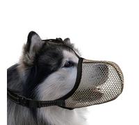 JOYPAWS Soft Dog Muzzle, Breathable Soft for All Breeds Dogs to Anti Prevent Chewing Barking Biting, Adjustable Reflective Basket Muzzle with Air Mesh Brown XXL