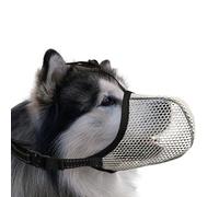 JOYPAWS Soft Dog Muzzle, Breathable Soft for All Breeds Dogs to Anti Prevent Chewing Barking Biting, Adjustable Reflective Basket Muzzle with Air Mesh Beige XXL
