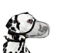 JOYPAWS Soft Dog Muzzle, Breathable Soft for All Breeds Dogs to Anti Prevent Chewing Barking Biting, Adjustable Reflective Basket Muzzle with Air Mesh Grey L