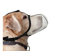 JOYPAWS Soft Dog Muzzle, Breathable Soft for All Breeds Dogs to Anti Prevent Chewing Barking Biting, Adjustable Reflective Basket Muzzle with Air Mesh Beige XL
